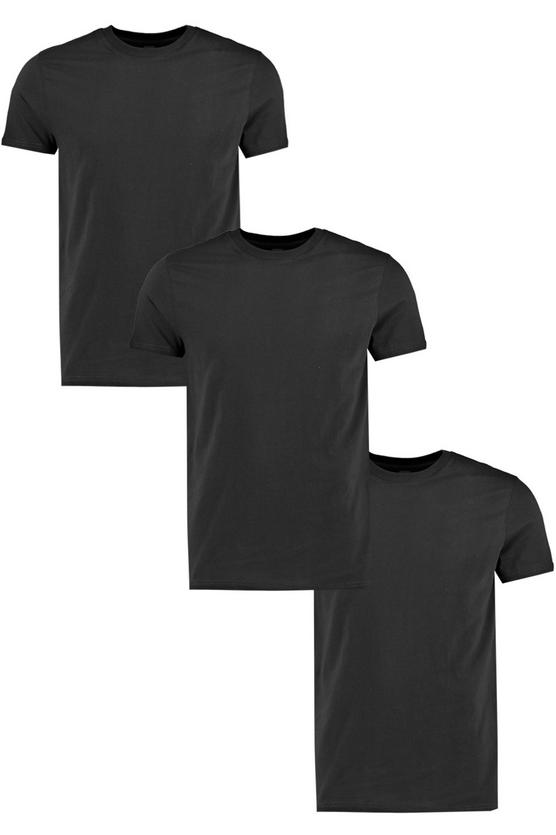 3 Pack Slim Fit T Shirts